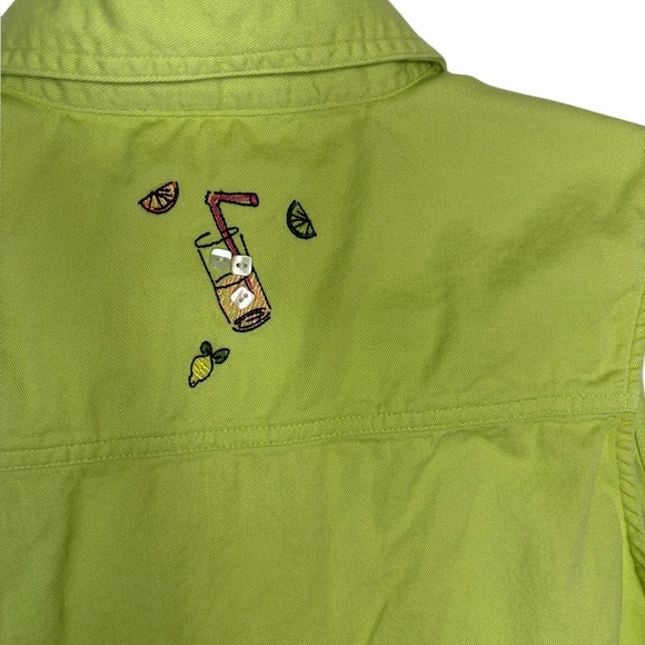 Women’s Sleeveless Button Front Summer Beaded Embroidered Shirt Size X (14W) - Picture 6 of 12